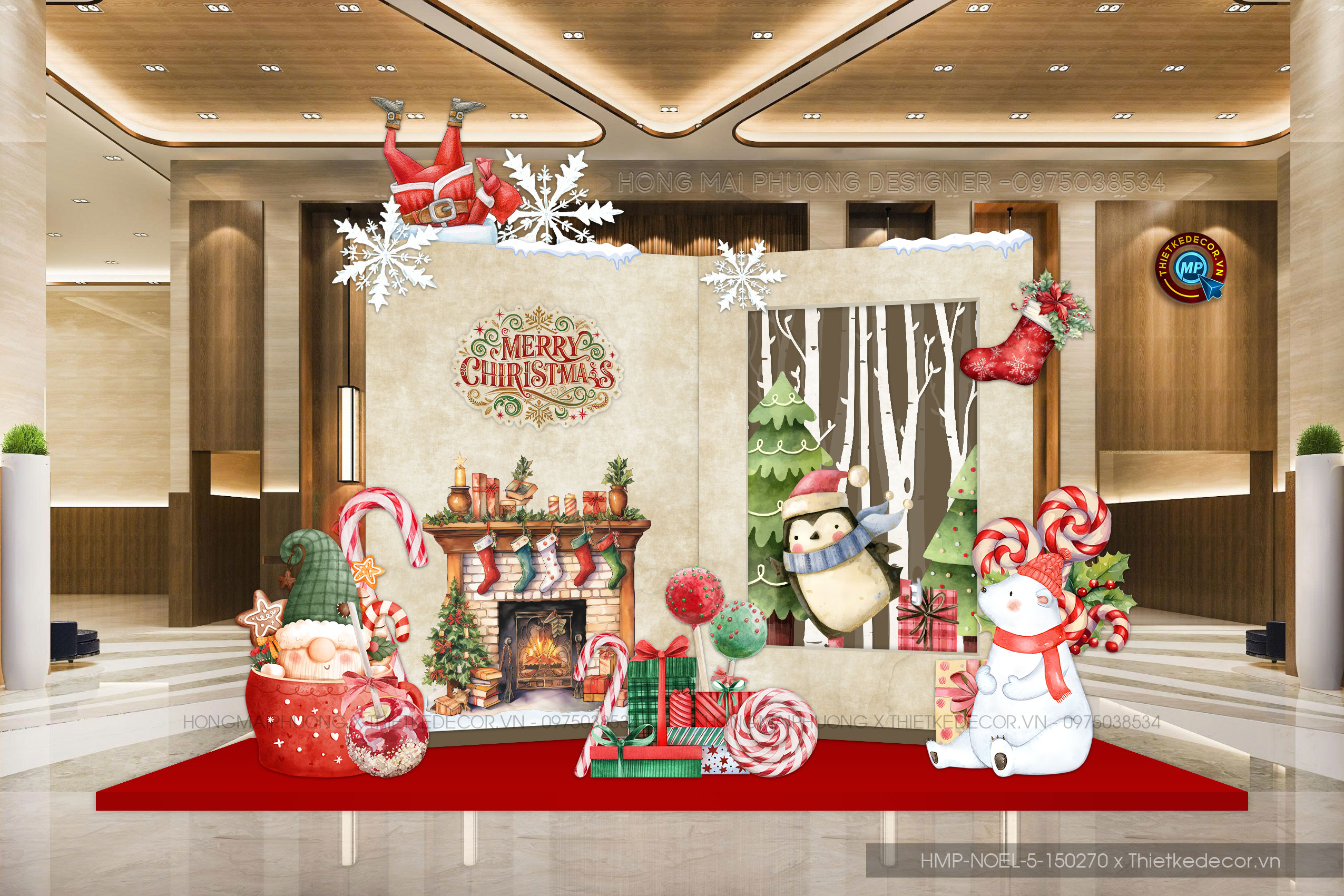 File thiết kế trang trí Giáng sinh Noel Merry Chrismas, checkin trường học, TTTM, chung cư, nhà hàng, khách sạn, quán cà phê...